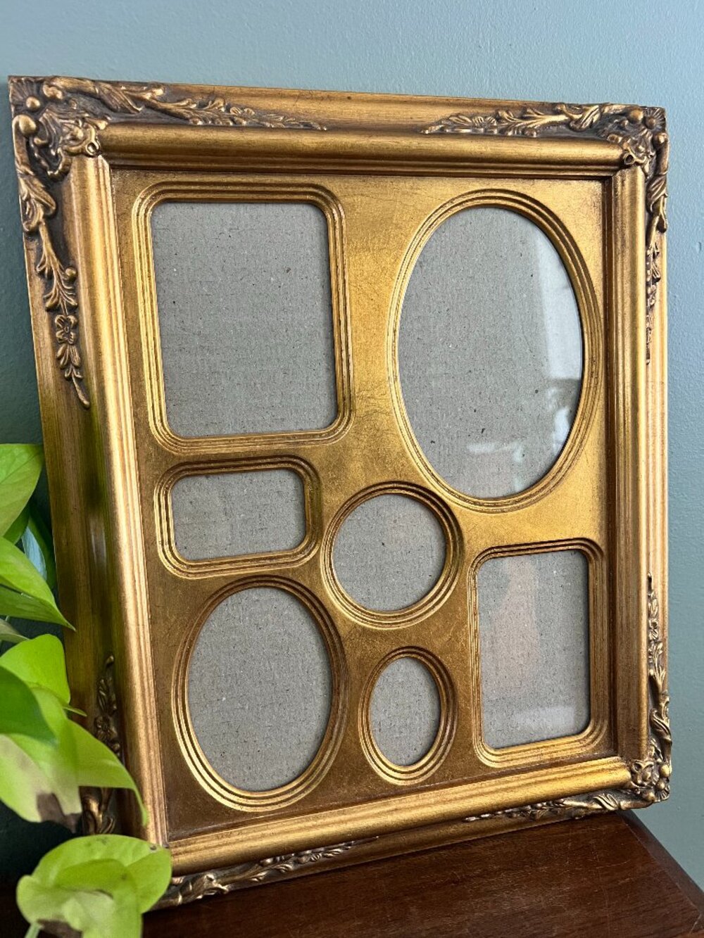 Melannco Ornate Gold Collage Picture Frame 7 Opening Wall Display